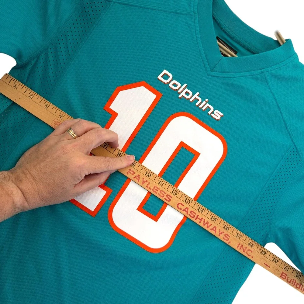 Miami Dolphins Tyreek Hill NFL Team Apparel 10 Youth Jersey Aqua Large 14/16 NEW
